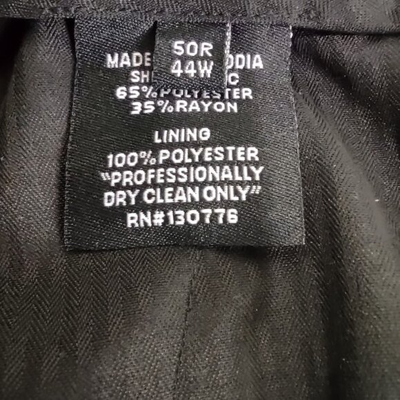 BEVERLY HILLS POLO CLUB BLACK MEN'S DRESS PANTS BELT LOOPS WIDE STRAIGHT LEG 44W - Picture 9 of 10